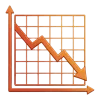 Symbol für sinkenden organischen Website-Traffic