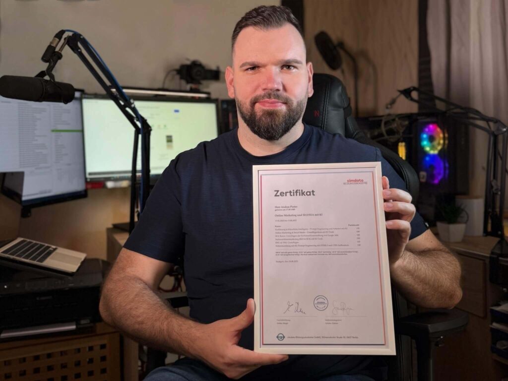 Andras Pinter – Junior SEO & GEO Specialist mit Zertifikat in Online Marketing und KI
