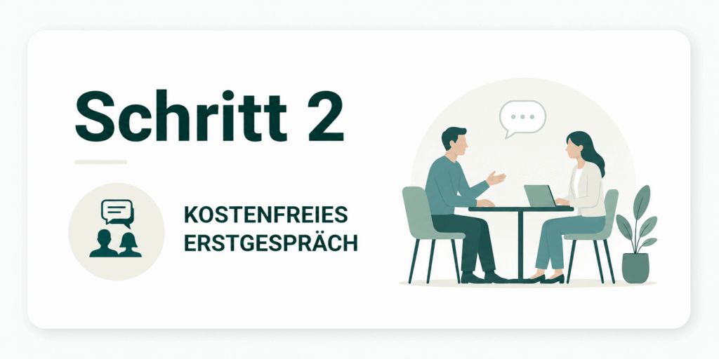 Schritt 2 kostenloses Erstgespräch – SEO Freelancer Beratung und Kennenlernen
